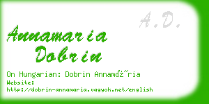 annamaria dobrin business card